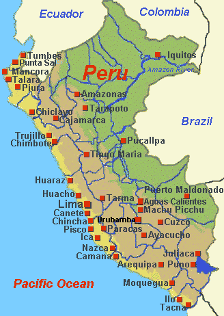 Cities Map Peru